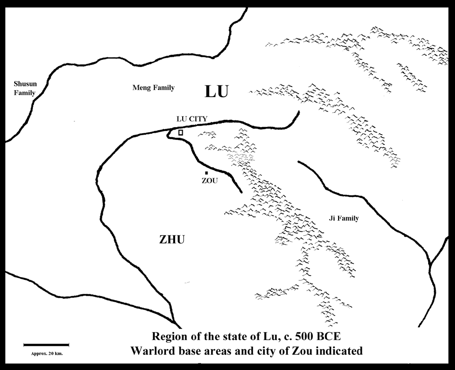 Map of the state of Lu and neighboring regions