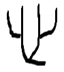 Early written form of xin, sketched as a heart